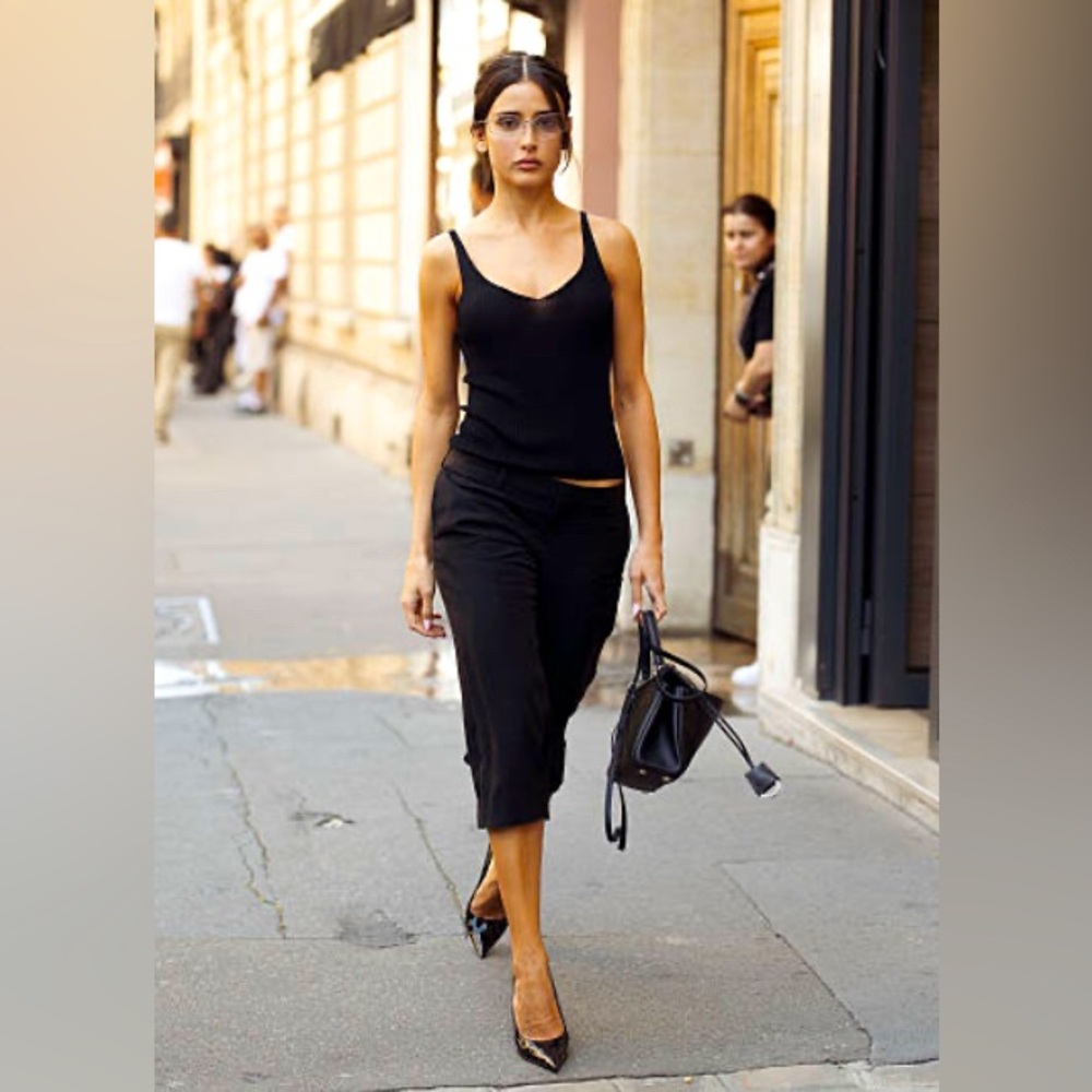 RXB Live Life Active Capri Pants Black w/ Drawstrings & Pockets M 💕